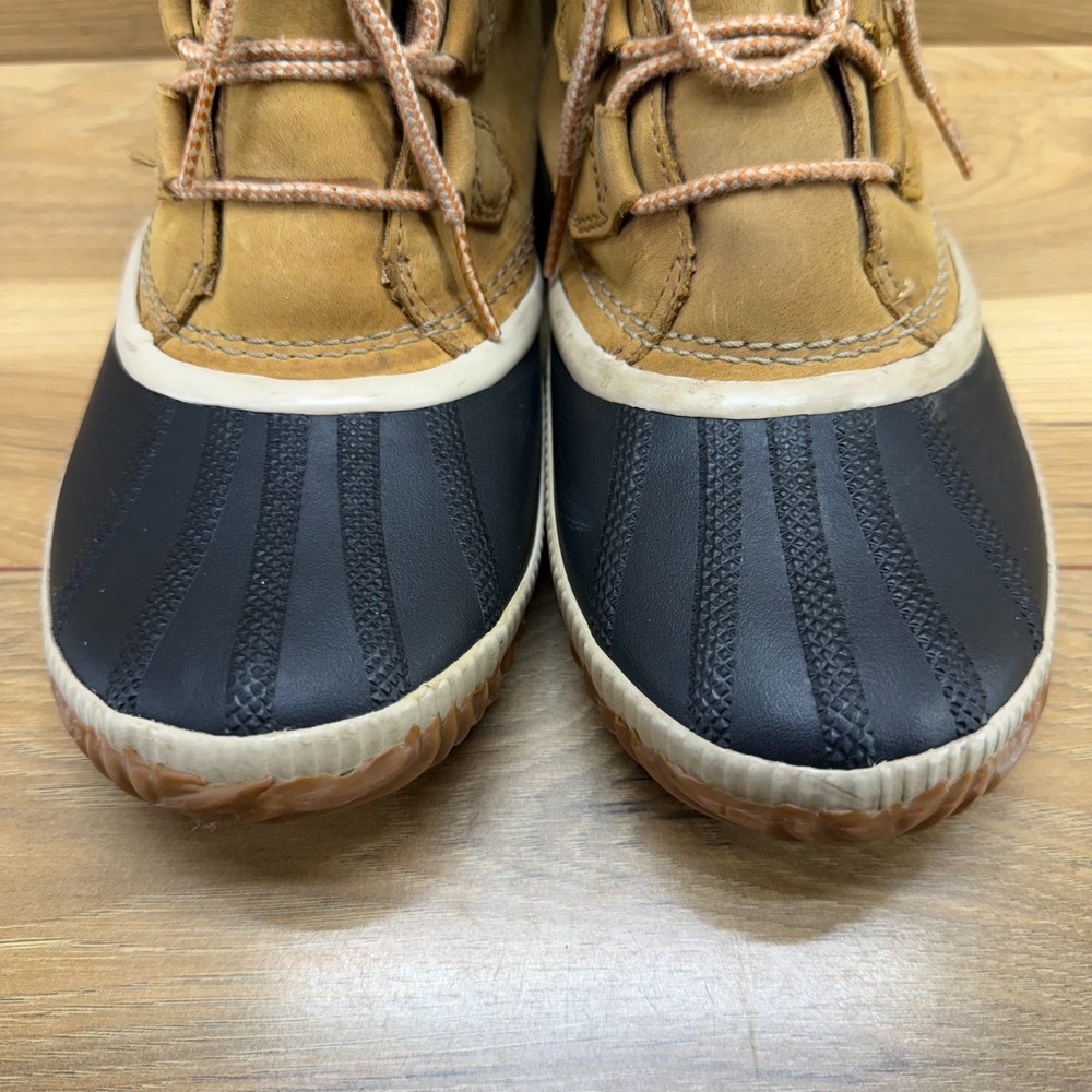 Sorel Out N About Duck Boot Womens 10 Tan Waterproof Leather Outdoor Snow - Picture 4 of 10